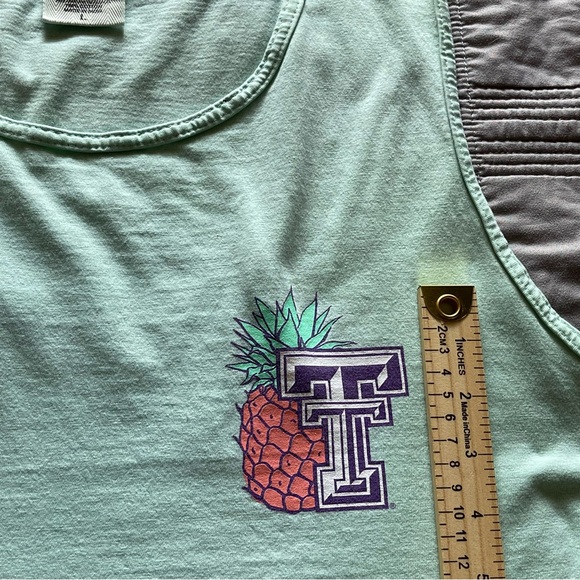 Texas Tech Pineapple Good Vibes Mint Green Tank Top Size Large - Picture 7 of 7